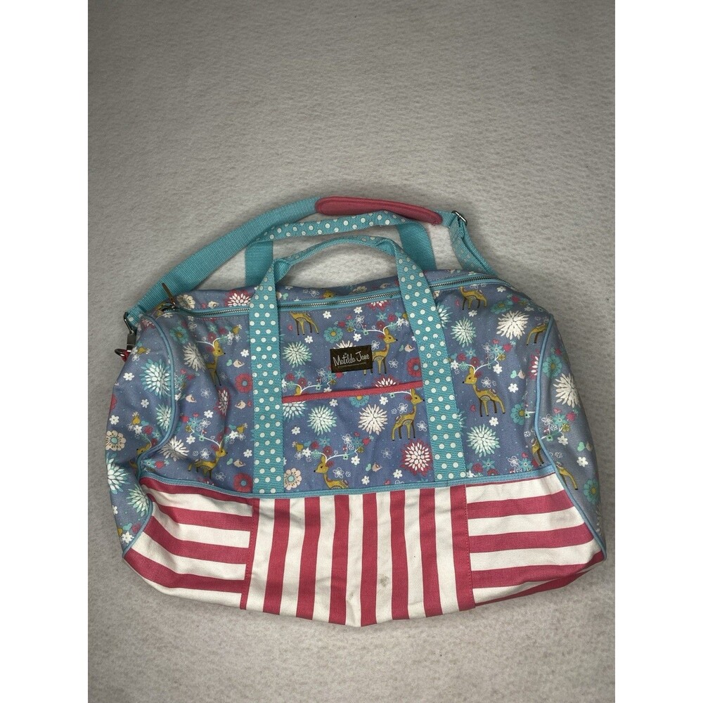 Matilda Jane Weekender Duffle Bag Canvas Winter Fawn Deer Hospital Bag